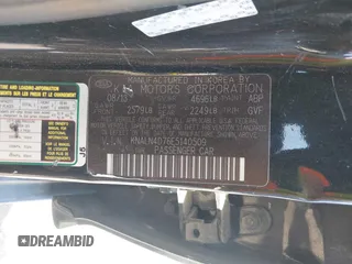 2014 Kia Cadenza Limited with VIN KNALN4D76E5140509, listed as a IAAI auction lot 42013923 with 168,680 mi miles. Bid and sale history available at carsss.com. Image 9.