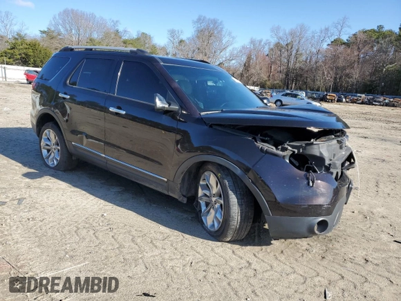 2013 Ford Explorer XLT with VIN 1FM5K8D81DGB56586, listed as a Copart auction lot 49843835 with Not Provided miles and Salvage Title. Bid and sale history available at DreamBid. Image 4.