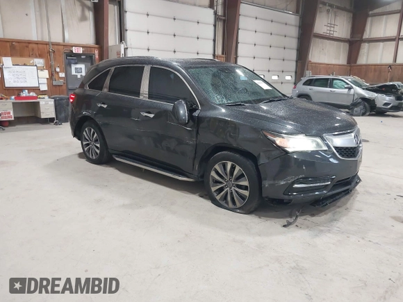 2016 Acura MDX w/Tech with VIN 5FRYD4H40GB017297, listed as a IAAI auction lot 41899975 with 95,757 mi miles. Bid and sale history available at carsss.com. Image 1.