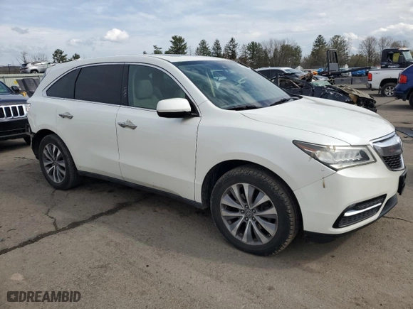 2016 Acura MDX w/Tech with VIN 5FRYD4H41GB012349, listed as a Copart auction lot 50397945 with 87,098 mi miles and Salvage Title. Bid and sale history available at carsss.com. Image 4.