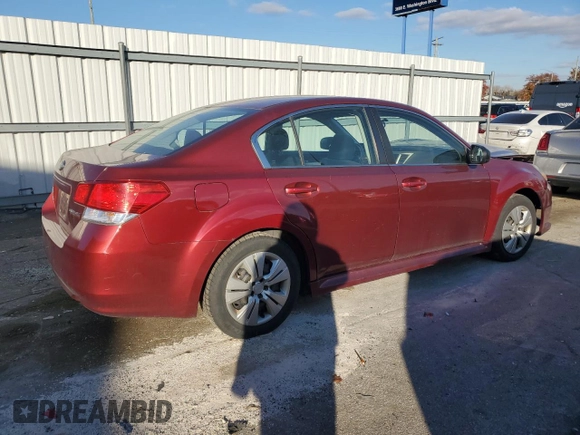 2013 Subaru Legacy 2.5i with VIN 4S3BMAA66D1013390, listed as a Copart auction lot 80126604 with 154,530 mi miles and Salvage title. Bid and sale history available at DreamBid. Image 3.