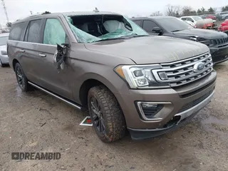 2019 Ford Expedition Max Limited with VIN 1FMJK2AT4KEA46550, listed as a IAAI auction lot 41715133 with 113,130 mi miles and . Bid and sale history available at DreamBid. Image 1.