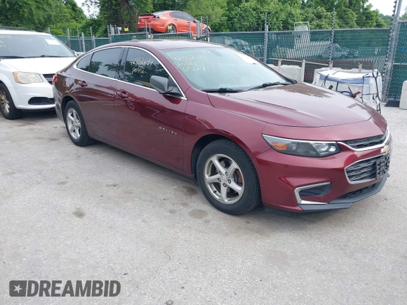2016 Chevrolet Malibu LS z VIN 1G1ZB5ST5GF278916, wystawiony jako IAAI lot #42352644 z przebiegiem 169 155 mil mil oraz . Historia ofert i sprzedaży dostępna na DreamBid. Obrazek 1.