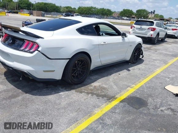 2019 Ford Mustang GT with VIN 1FA6P8CF6K5121986, listed as a IAAI auction lot 42150544 with 46,653 mi miles and . Bid and sale history available at DreamBid. Image 4.