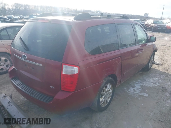 2008 Kia Sedona LX with VIN KNDMB233186264043, listed as a IAAI auction lot 41462661 with 183,763 mi miles. Bid and sale history available at carsss.com. Image 4.