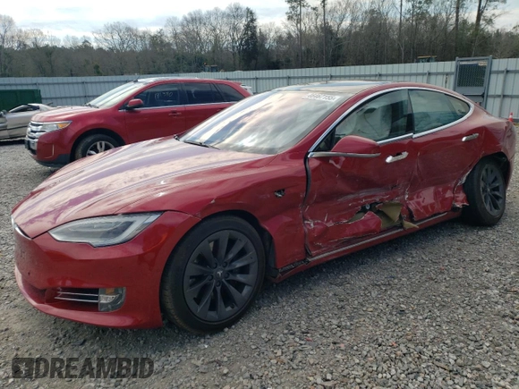 2020 Tesla Model S Long Range with VIN 5YJSA1E26LF353676, listed as a Copart auction lot 46467155 with 57,189 mi miles and Salvage Title. Bid and sale history available at carsss.com. Image 1.