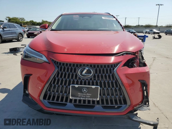2022 Lexus NX with VIN 2T2GDCAZ0NC002034, listed as a Copart auction lot 86755314 with 0 mi miles and Salvage Title. Bid and sale history available at carsss.com. Image 5.