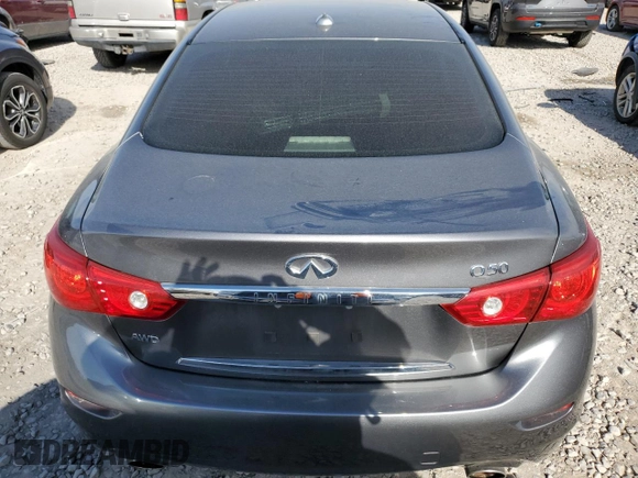 2015 Infiniti Q50 Premium with VIN JN1BV7AR6FM409737, listed as a Copart auction lot 53280395 with 65,963 mi miles and Salvage Title. Bid and sale history available at carsss.com. Image 6.