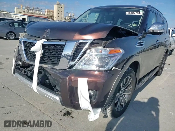 2018 Nissan Armada SV with VIN JN8AY2ND8J9054605, listed as a Copart auction lot 86407704 with 0 mi miles and Salvage Title. Bid and sale history available at carsss.com. Image 11.