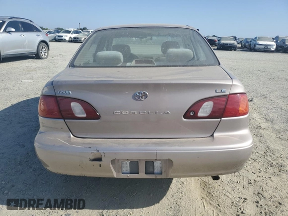 1998 Toyota Corolla VE with VIN 1NXBR18E9WZ035430, listed as a Copart auction lot 59362195 with Not provided miles and Salvage title. Bid and sale history available at DreamBid. Image 6.