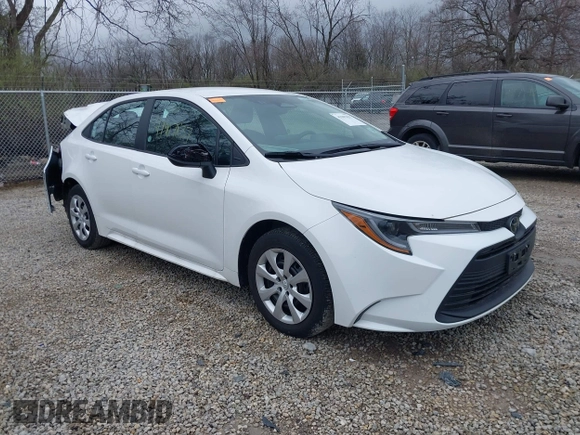 2024 Toyota Corolla LE with VIN 5YFB4MDE1RP177251, listed as a IAAI auction lot 41907837 with 12,574 mi miles. Bid and sale history available at carsss.com. Image 1.