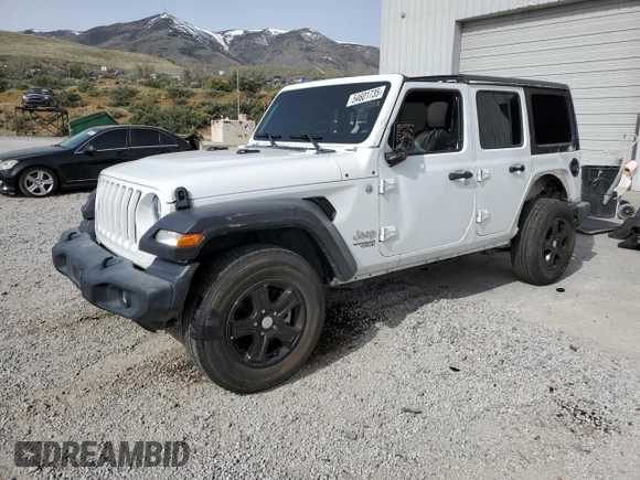 2021 Jeep Wrangler Unlimited Sport S z VIN 1C4HJXDN9MW625689, wystawiony jako Copart lot #54601735 z przebiegiem 82 392 mil mil oraz Szkoda całkowita • Salvage title. Historia ofert i sprzedaży dostępna na DreamBid. Obrazek 1.