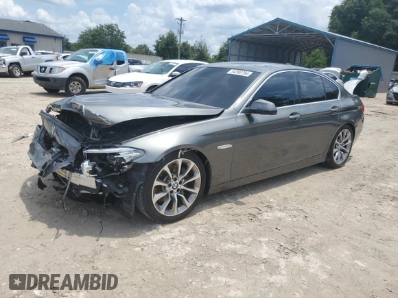 2014 BMW 5 Series 535d with VIN WBAXA5C50ED691107, listed as a Copart auction lot 64393794 with 114,627 mi miles and Salvage Title. Bid and sale history available at DreamBid. Image 1.