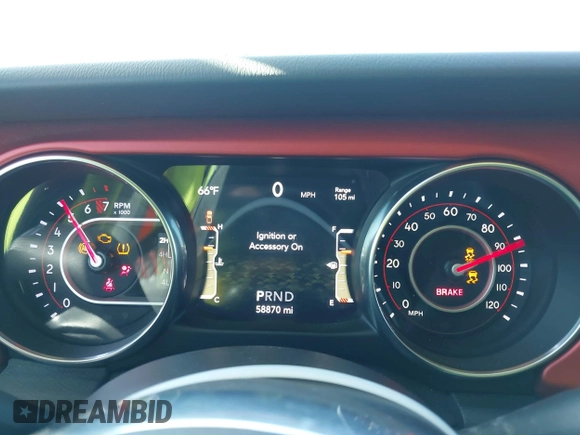 2020 Jeep Gladiator Rubicon with VIN 1C6JJTBG6LL149469, listed as a IAAI auction lot 42224826 with 58,870 mi miles and . Bid and sale history available at DreamBid. Image 7.
