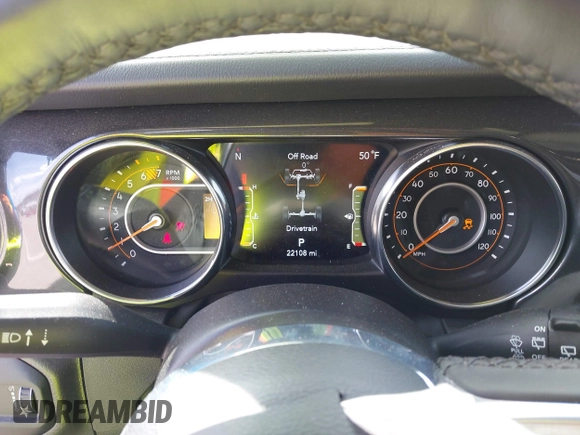 2023 Jeep Wrangler Sahara with VIN 1C4HJXEG4PW584800, listed as a IAAI auction lot 41908392 with 22,108 mi miles and . Bid and sale history available at DreamBid. Image 7.