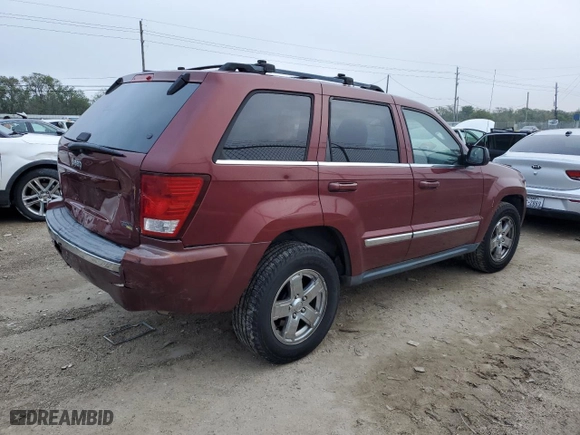 2007 Jeep Grand Cherokee Limited with VIN 1J8HS58P07C693150, listed as a Copart auction lot 78382884 with 135,136 mi miles and Salvage Title. Bid and sale history available at carsss.com. Image 3.