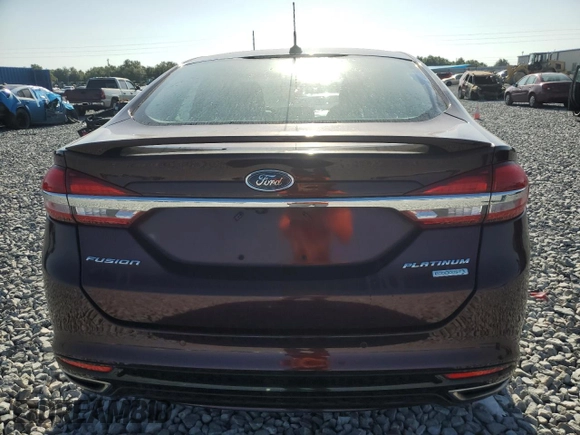 2017 Ford Fusion Titanium with VIN 3FA6P0K92HR212336, listed as a Copart auction lot 54758725 with 45,666 mi miles and Salvage title. Bid and sale history available at DreamBid. Image 6.