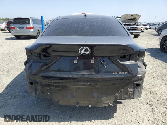 2015 Lexus IS 250 with VIN JTHBF1D20F5079740, listed as a Copart auction lot 58092525 with 145,307 mi miles and Salvage title. Bid and sale history available at DreamBid. Image 6.