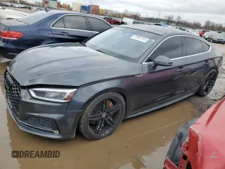 2018 Audi A5 Sportback Premium Plus with VIN WAUENCF55JA136824, listed as a Copart auction lot 47291714 with 33,866 mi miles. Bid and sale history available at carsss.com. Image 1.
