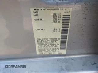 2020 Nissan Altima S z VIN 1N4BL4BVXLN310072, wystawiony jako IAAI lot #41576071 z przebiegiem 59 642 mil mil oraz . Historia ofert i sprzedaży dostępna na DreamBid. Obrazek 9.