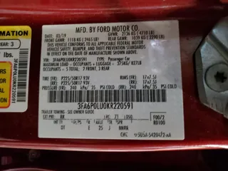 2019 Ford Fusion Hybrid SE with VIN 3FA6P0LU0KR220591, listed as a Copart auction lot 73487712 with 102,599 mi miles. Bid and sale history available at carsss.com. Image 14.