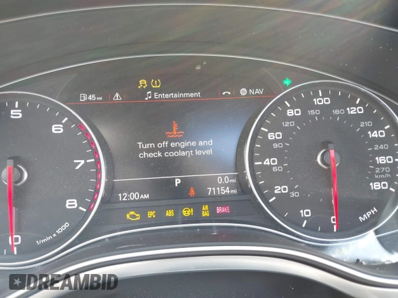 2014 Audi A6 2.0T Premium Plus with VIN WAUDFAFC1EN135678, listed as a IAAI auction lot 41361239 with 71,154 mi miles. Bid and sale history available at carsss.com. Image 7.