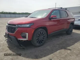 2023 Chevrolet Traverse RS z VIN 1GNEVJKW5PJ226688, wystawiony jako Copart lot #56723925 z przebiegiem 53 118 mil mil oraz Szkoda całkowita • Salvage title. Historia ofert i sprzedaży dostępna na DreamBid. Obrazek 1.