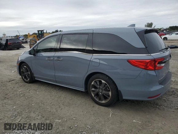 2024 Honda Odyssey Elite with VIN 5FNRL6H96RB004072, listed as a Copart auction lot 42654965 with 4,727 mi miles and Salvage Title. Bid and sale history available at carsss.com. Image 2.