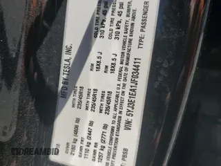 2018 Tesla Model 3 Long Range Battery with VIN 5YJ3E1EA1JF034411, listed as a Copart auction lot 53136125 with 205,274 mi miles and Clean Title. Bid and sale history available at carsss.com. Image 12.