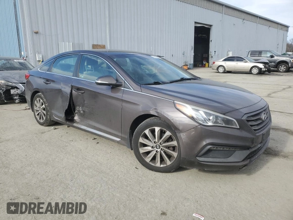 2017 Hyundai Sonata Sport with VIN 5NPE34AF7HH449293, listed as a Copart auction lot 46923095 with 83,187 mi miles and Salvage Title. Bid and sale history available at DreamBid. Image 4.