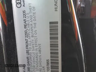 2016 Audi A3 Premium z VIN WAUA7GFF1G1037855, wystawiony jako Copart lot #51528185 z przebiegiem 115 033 mil mil oraz Szkoda całkowita • Salvage title. Historia ofert i sprzedaży dostępna na DreamBid. Obrazek 13.