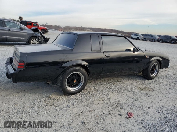 1987 Buick Regal with VIN 1G4GJ1174HP443571, listed as a Copart auction lot 83341634 with 53,709 mi miles and Salvage Title. Bid and sale history available at DreamBid. Image 3.