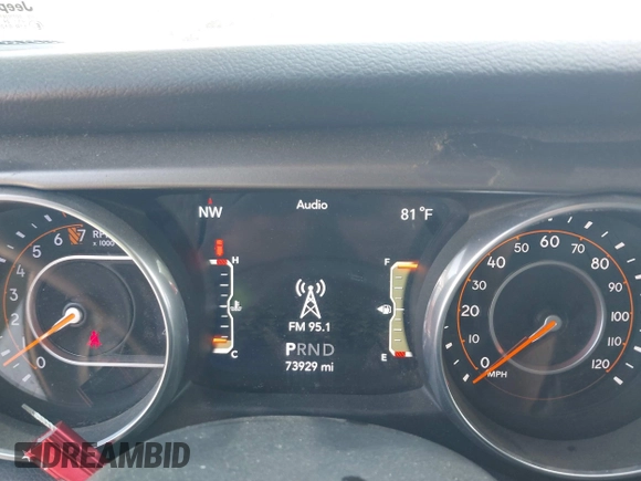 2018 Jeep Wrangler Unlimited Sport S with VIN 1C4HJXDGXJW146873, listed as a IAAI auction lot 42404813 with 73,929 mi miles and . Bid and sale history available at DreamBid. Image 7.