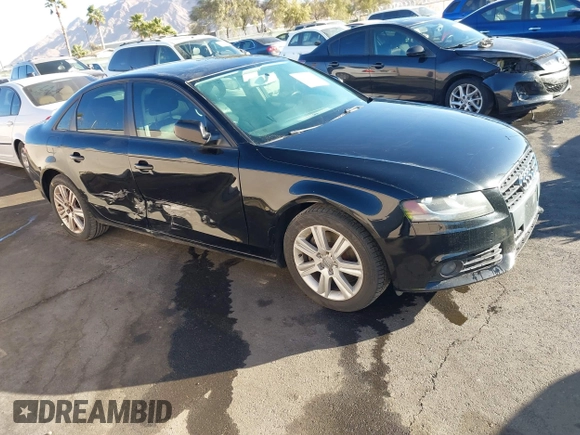 2010 Audi A4 2.0T Premium with VIN WAUAFAFL3AN063119, listed as a IAAI auction lot 41507773 with 165,743 mi miles. Bid and sale history available at carsss.com. Image 1.