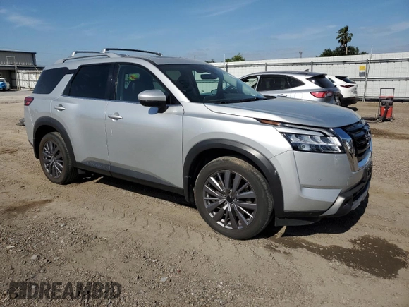 2023 Nissan Pathfinder SL with VIN 5N1DR3CB1PC270932, listed as a Copart auction lot 53356765 with 47,996 mi miles and Salvage title. Bid and sale history available at DreamBid. Image 4.