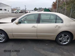 2005 Lexus LS 430 with VIN JTHBN36F255015647, listed as a IAAI auction lot 41863620 with 104,817 mi miles and . Bid and sale history available at DreamBid. Image 14.