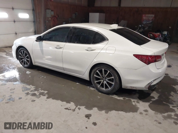 2018 Acura TLX with VIN 19UUB2F38JA008143, listed as a IAAI auction lot 41161669 with 105,483 mi miles. Bid and sale history available at carsss.com. Image 3.