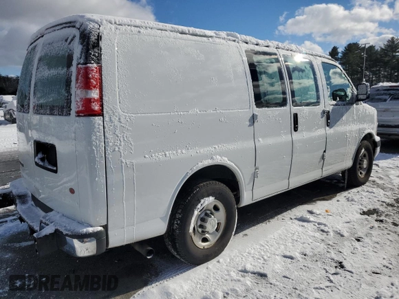 2019 Chevrolet Express Cargo with VIN 1GCWGAFG4K1234090, listed as a Copart auction lot 59241115 with 142,307 mi miles and Salvage title. Bid and sale history available at DreamBid. Image 3.