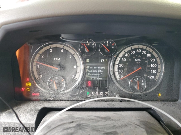 2009 Dodge Ram 1500 SLT with VIN 1D3HB18P79S744997, listed as a Copart auction lot 43213385 with 267,871 mi miles and Salvage Title. Bid and sale history available at carsss.com. Image 9.