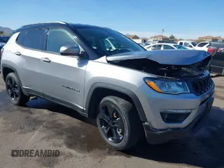 2018 Jeep Compass Latitude with VIN 3C4NJDBB6JT299247, listed as a IAAI auction lot 41591106 with 48,685 mi miles. Bid and sale history available at carsss.com. Image 1.