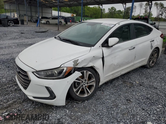 2017 Hyundai Elantra Limited with VIN 5NPD84LFXHH070413, listed as a Copart auction lot 52013365 with 78,761 mi miles and Salvage title. Bid and sale history available at DreamBid. Image 1.