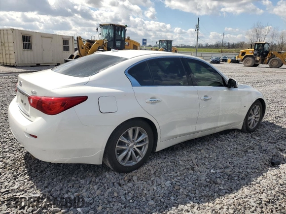 2015 Infiniti Q50 Premium with VIN JN1BV7AP7FM334979, listed as a Copart auction lot 48894565 with 150,217 mi miles and Salvage Title. Bid and sale history available at carsss.com. Image 3.