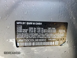 2020 BMW X3 M Competition z VIN 5YMTS0C05L9B36993, wystawiony jako Copart lot #79979293 z przebiegiem 51 572 mil mil oraz . Historia ofert i sprzedaży dostępna na DreamBid. Obrazek 14.