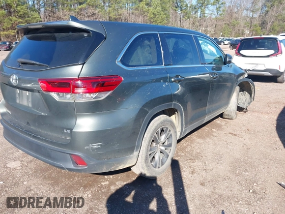 2019 Toyota Highlander LE with VIN 5TDZZRFH2KS291289, listed as a IAAI auction lot 41561219 with 125,744 mi miles and . Bid and sale history available at DreamBid. Image 4.