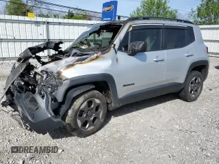 2017 Jeep Renegade Sport z VIN ZACCJBAB8HPE60745, wystawiony jako Copart lot #54006975 z przebiegiem Nie podano mil oraz Szkoda całkowita • Salvage title. Historia ofert i sprzedaży dostępna na DreamBid. Obrazek 1.