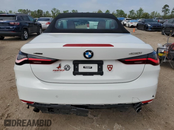 2023 BMW 4 Series 430i xDrive with VIN WBA43AT03PCL32501, listed as a Copart auction lot 49341915 with 18,375 mi miles and Salvage Title. Bid and sale history available at DreamBid. Image 6.