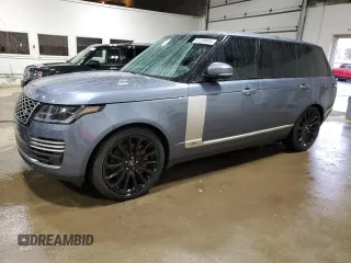2019 Land Rover Range Rover z VIN SALGV5RE8KA519007, wystawiony jako Copart lot #81339944 z przebiegiem 55 158 mil mil oraz Szkoda całkowita • Salvage title. Historia ofert i sprzedaży dostępna na DreamBid. Obrazek 1.