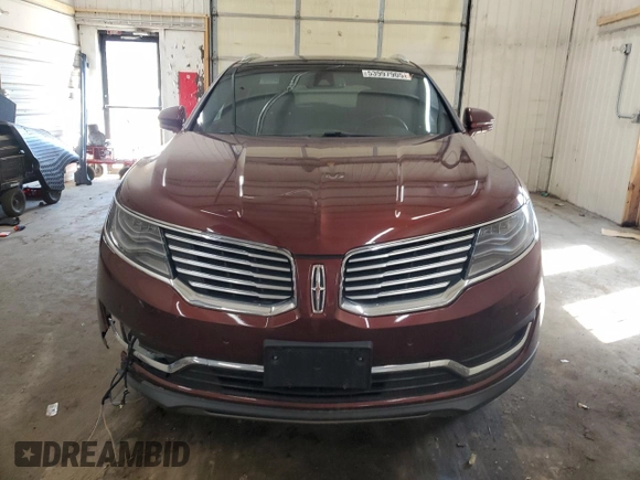 2016 Lincoln MKX Reserve with VIN 2LMTJ8LP3GBL42097, listed as a Copart auction lot 53997905 with 68,700 mi miles and Salvage Title. Bid and sale history available at carsss.com. Image 5.