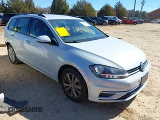 2019 Volkswagen Golf SportWagen S with VIN 3VW117AU5KM509395, listed as a IAAI auction lot 41648241 with 73,840 mi miles. Bid and sale history available at carsss.com. Image 1.