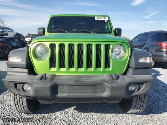 2018 Jeep Wrangler Unlimited Sport S with VIN 1C4HJXDN2JW293087, listed as a Copart auction lot 42556245 with 52,615 mi miles and Salvage Title. Bid and sale history available at carsss.com. Image 5.